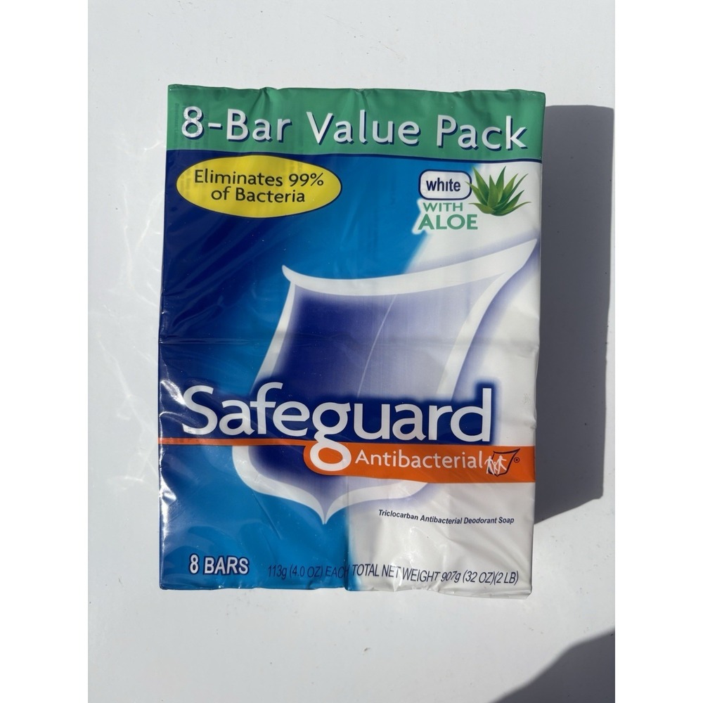 Safeguard 4 Bar Soap Extra Pack Soap White With Aloe  Vintage  New‎